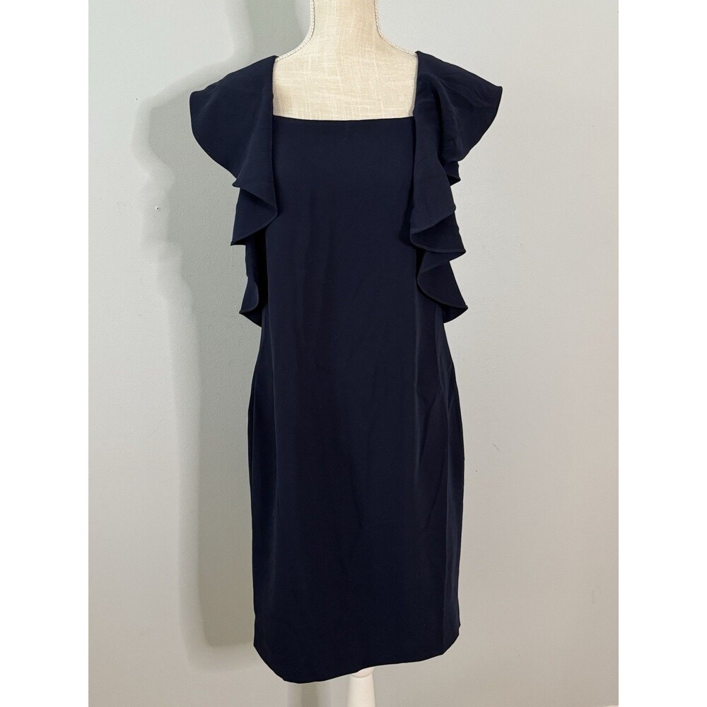 NEW Trina Turk Sleeveless Ruffle Izumi Dress in Indigo Size 6 Date Night